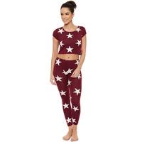 Emeline Star Loungewear Set - Wine