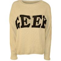 Emilie Geek Knitted Jumper - Cream