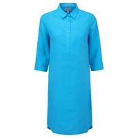 Embroidered Linen Tunic (Azure Blue / 14)