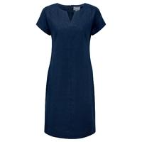 Embroidered Linen Dress (French Navy / 18)