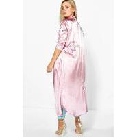 emilie embroidered satin duster rose