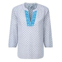 embroidered voile blouse whitenavy geo 12