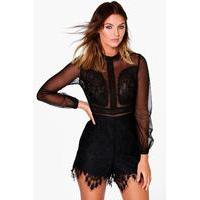 Emma Barely There Playsuit - black