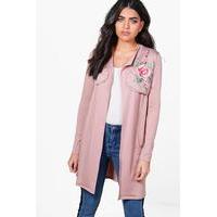 Embroidered Duster - dusky pink