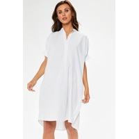 Emily White Over Sized Shirt Dress