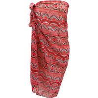 emmatika red sarong joy red voil womens cover ups in red