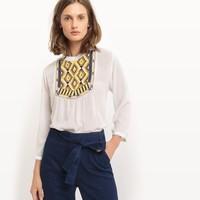 Embroidered Peasant Blouse