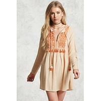 Embroidered Peasant Dress