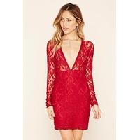 embroidered lace bodycon dress