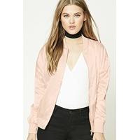 embroidered satin bomber jacket