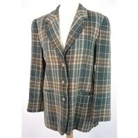 Emporio Armani, size 12, green mix woolen checked jacket