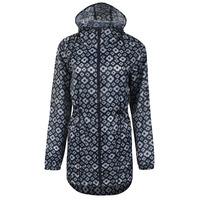 emma pac a mac lightweight jacket in navy line print