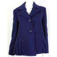 Emporio Armani Size 14 Royal Purple Wool Blend Coat