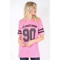 emma flawless 90 print on front cap sleeves tshirt