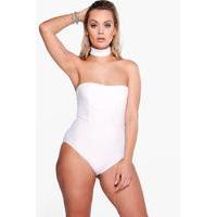 Emma Choker Swimsuit - white