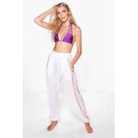 Embroidered Beach Trousers - white