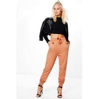 embellished pocket sweat joggers peach