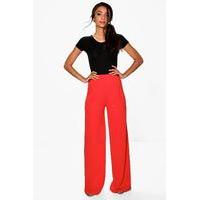 Emma Wide Leg Pleat Front Trouser - spice