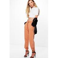 embellished side sweat joggers peach