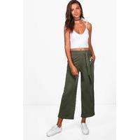 Emily Tie Waist Culottes - khaki