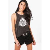 embellished zodiac vest black