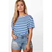 Emma Contrast Trim Stripe T-shirt - multi