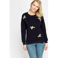 Embroidered Bird Jumper