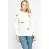 Embroidered Bird Jumper