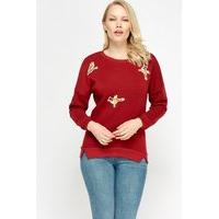 Embroidered Bird Jumper