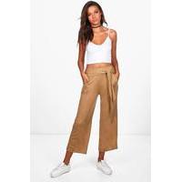 Emily Tie Waist Culottes - camel