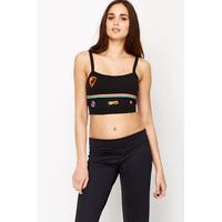 Embroidered Logo Sports Crop Top