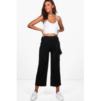 Emily Tie Waist Culottes - black