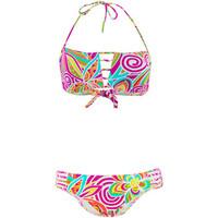 Emmatika Multicolor Bandeau Swimsuit Gao Aquarelle women\'s Bikinis in Multicolour