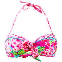 Emmatika Bandeau Swimsuit Flowers Yan Pink women\'s Mix & match swimwear in pink