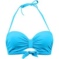 Emmatika Turquoise Bandeau Swimsuit Solid Cianico Aimo women\'s Mix & match swimwear in blue