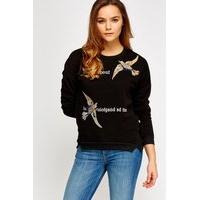 Embroidered Bird Logo Jumper