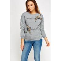 Embroidered Bird Logo Jumper