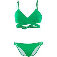emmatika green triangle swimsuit mahino womens bikinis in green