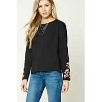 embroidered french terry top