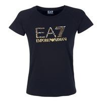 emporio armani ea7 train logo series womens t shirt in black