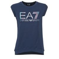 Emporio Armani EA7 ANDROUL women\'s T shirt in blue