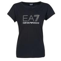 emporio armani ea7 train logo series womens t shirt in black