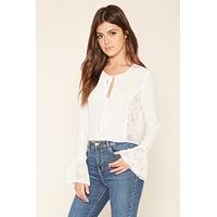 Embroidered Sheer Top