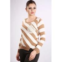 Embroidered Pocket Stripe Pullover