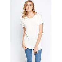 Embellished Neck Casual T- Shirt