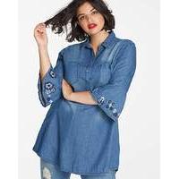 Embroidered Denim Tunic