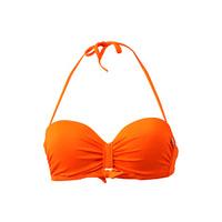 Emmatika Orange Bandeau Swimsuit Solid Naranja Aimo