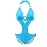 emmatika turquoise trikini swimsuit solid cianico tiki