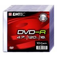 Emtec DVD-R 4, 7GB 120min 16x 10pk Slim Case