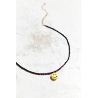 Emma Short Beaded Choker Necklace, DARK YELLOW